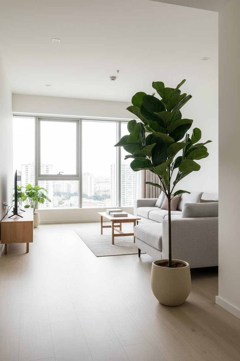 Fiddle-leaf Fig (Life-like Artificial) - Potted plant -  Tumbleweed Plants