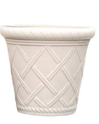 Roman Lattice Pot - Large - 23cm / beige