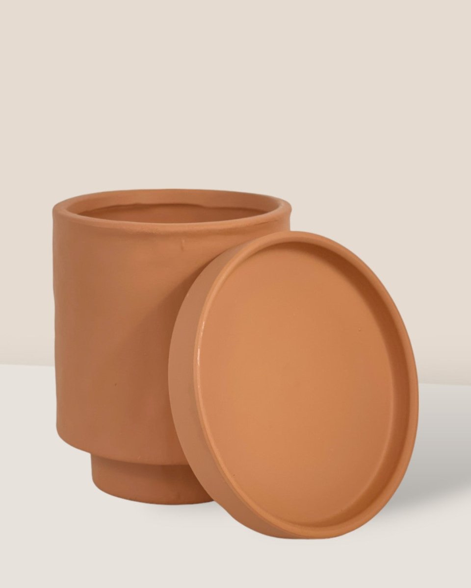 Tall Astra Pot (8.5cm) - brown - Pot - Tumbleweed Plants - Online Plant Delivery Singapore