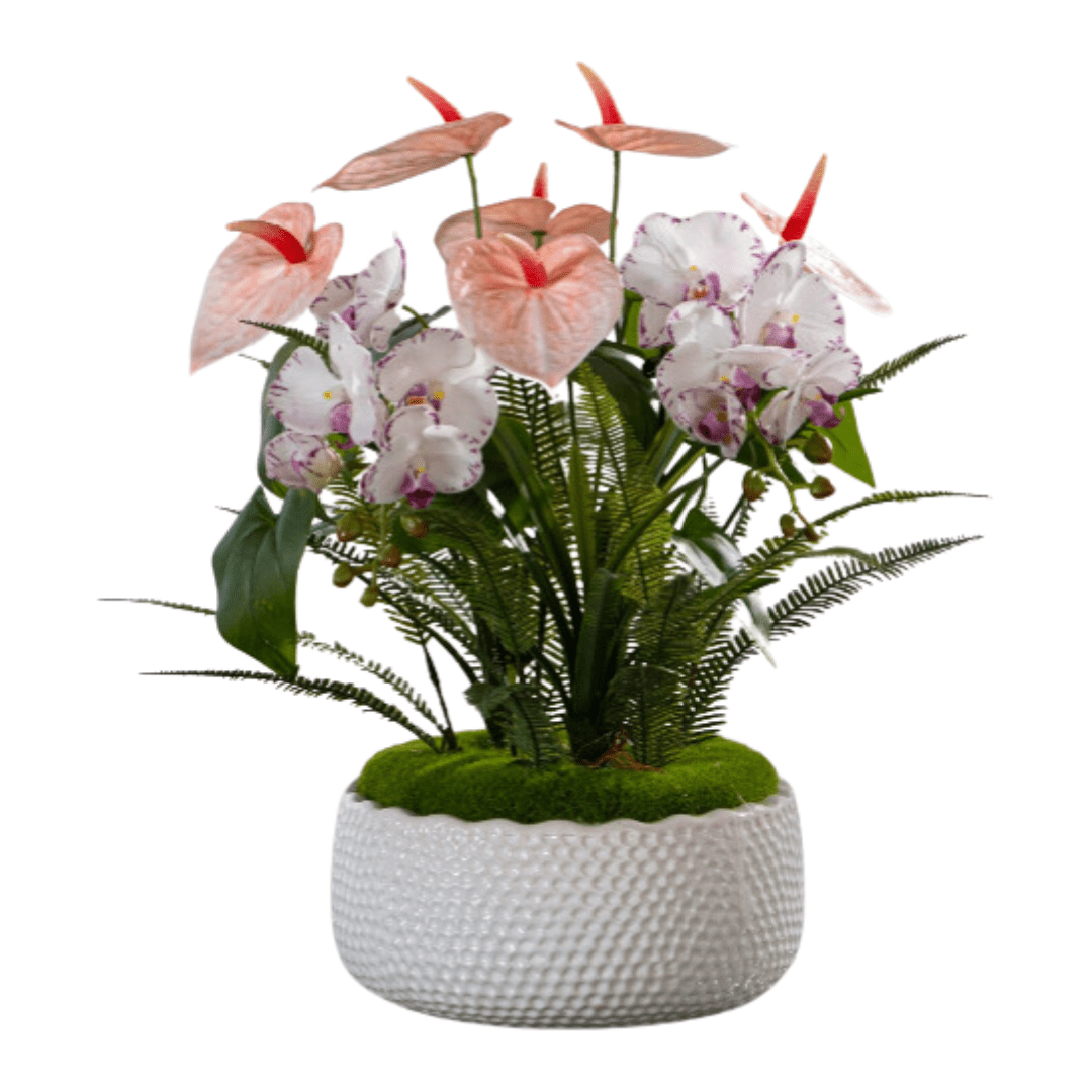 Artificial Anthurium Arrangement Flowers (Life-Like Plant)