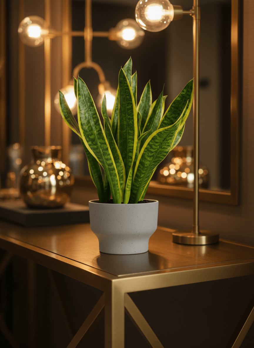 Sansevieria Trifasciata Laurentii Junior - Potted plant - POTT-SANS-GRW-1903 - Tumbleweed Plants - Online Plant Delivery Singapore