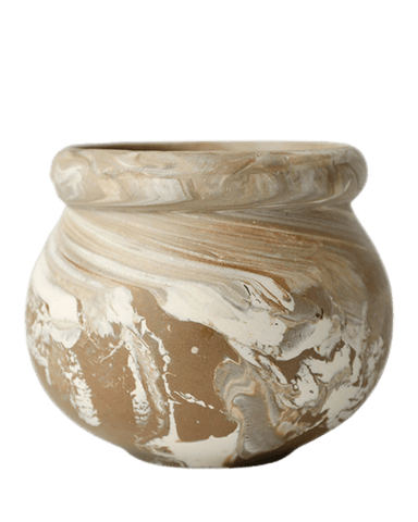 Marbelle Orb Planter - Mocha