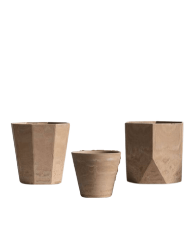 Airstone Pots - Medium - gold sand / v shape