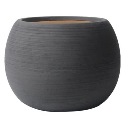 Nala Planter - Medium - curves without tray / 17cm / Dark Grey