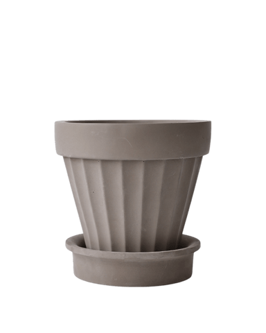 Rib Planter - dark coffee