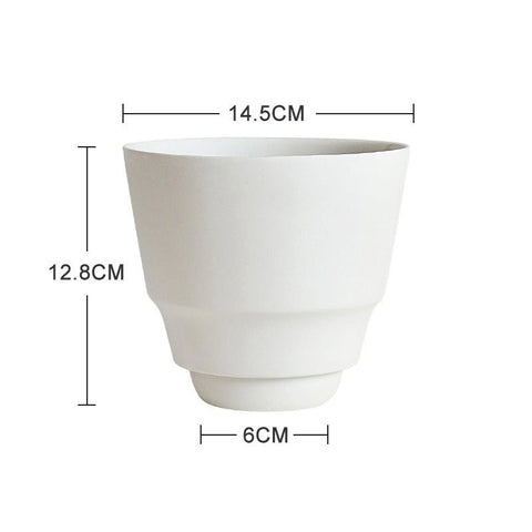 Ripple Cup Planter - white