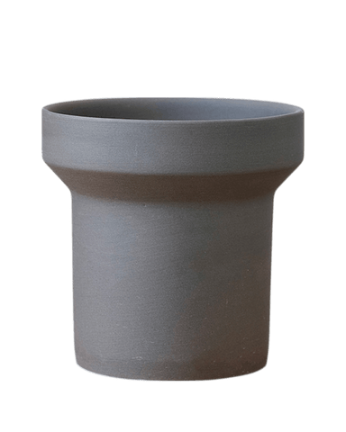 Ripple Cylinder Planter - Dark Grey / 15cm