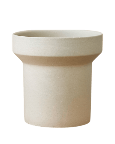 Ripple Cylinder Planter - Sand / 15cm