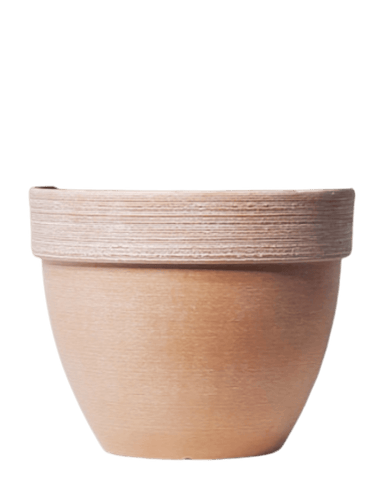 Stria Terralite Pot - 30cm / Brown