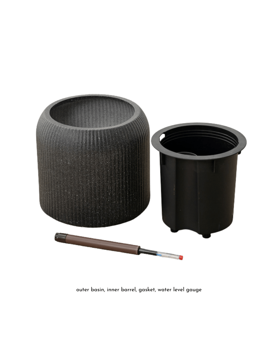 Stripes StoneBlast - HydroEase Pot - Large - Pots - 5708530991949 - Tumbleweed Plants - Online Plant Delivery Singapore