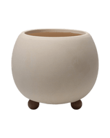 Terracotta Cream Pot with DIY Wooden Legs