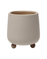 Terracotta Cream Pot with DIY Wooden Legs