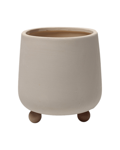 Terracotta Cream Pot with DIY Wooden Legs - Tulip with Legs / small