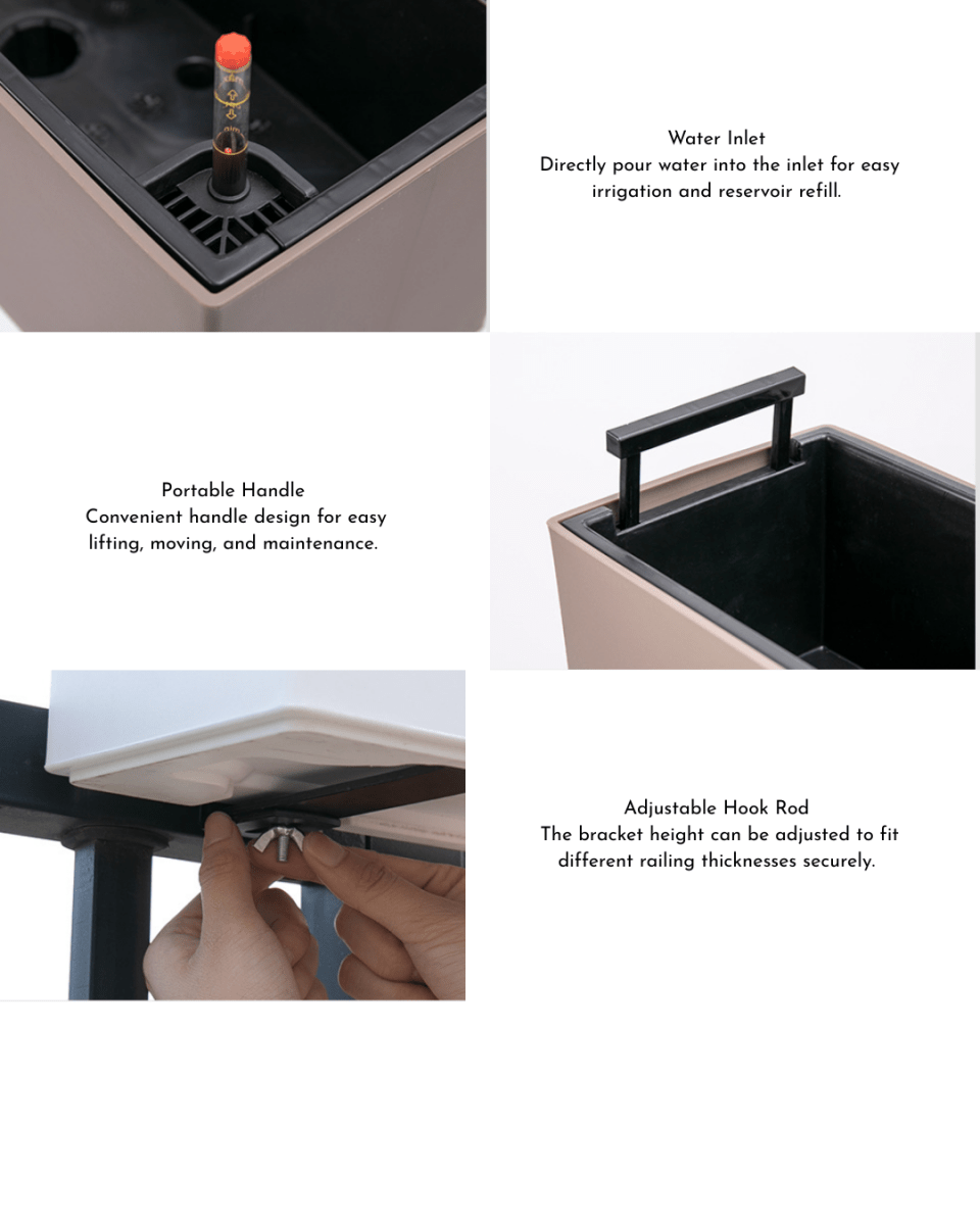 Viva HydroEase Planter Box - Pots - 4332965747708 - Tumbleweed Plants - Online Plant Delivery Singapore