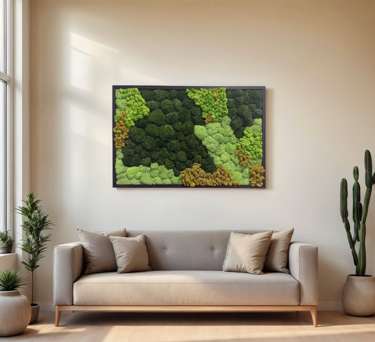 XL Frame - Preserved Plants: MOSS. - Moss Frame - 5825149680725 - Tumbleweed Plants - Online Plant Delivery Singapore