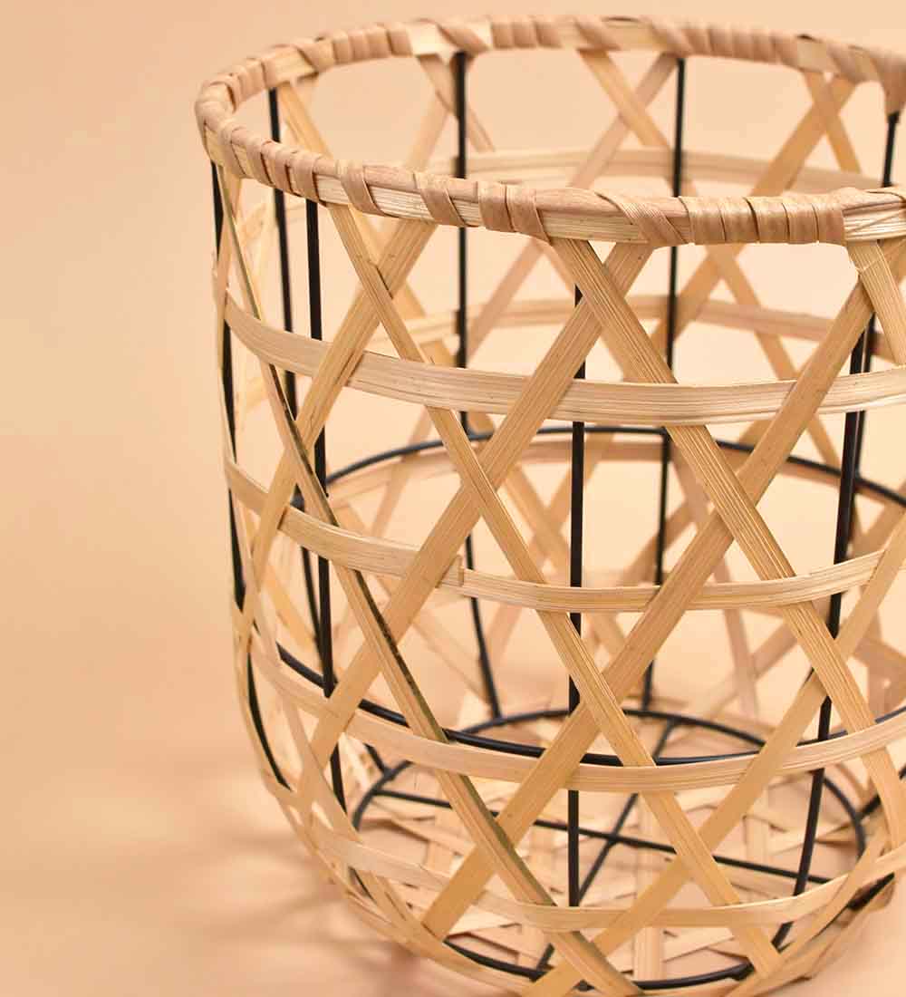 Bamboo Basket - Basket - Tumbleweed Plants - Online Plant Delivery Singapore