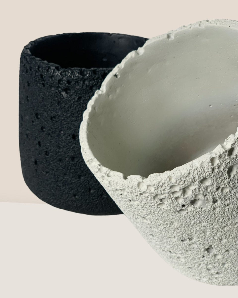 Coarse Cylinder Planter - black - Pot - Tumbleweed Plants - Online Plant Delivery Singapore