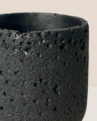Coarse Cylinder Planter - black - Pot - Tumbleweed Plants - Online Plant Delivery Singapore