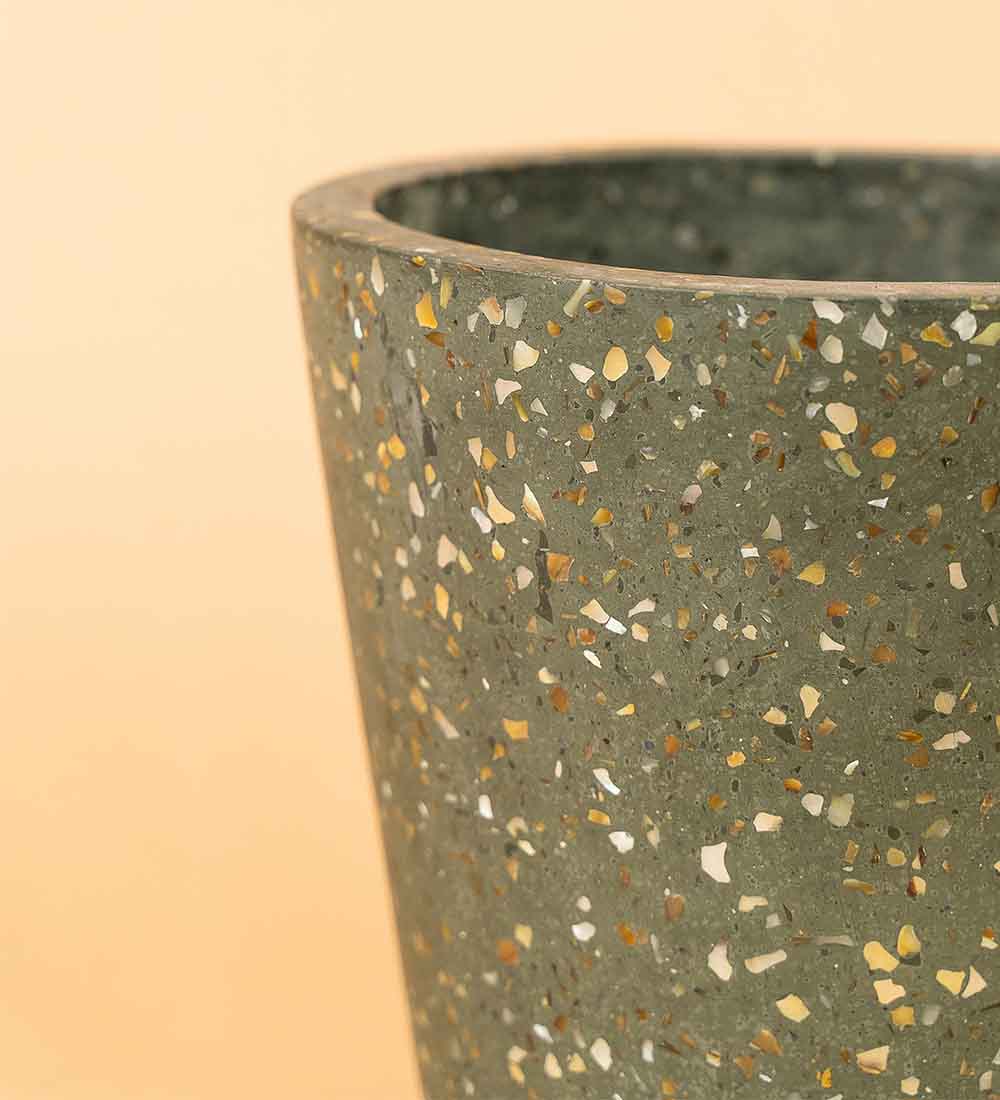 Terrazzo Pots - olive green