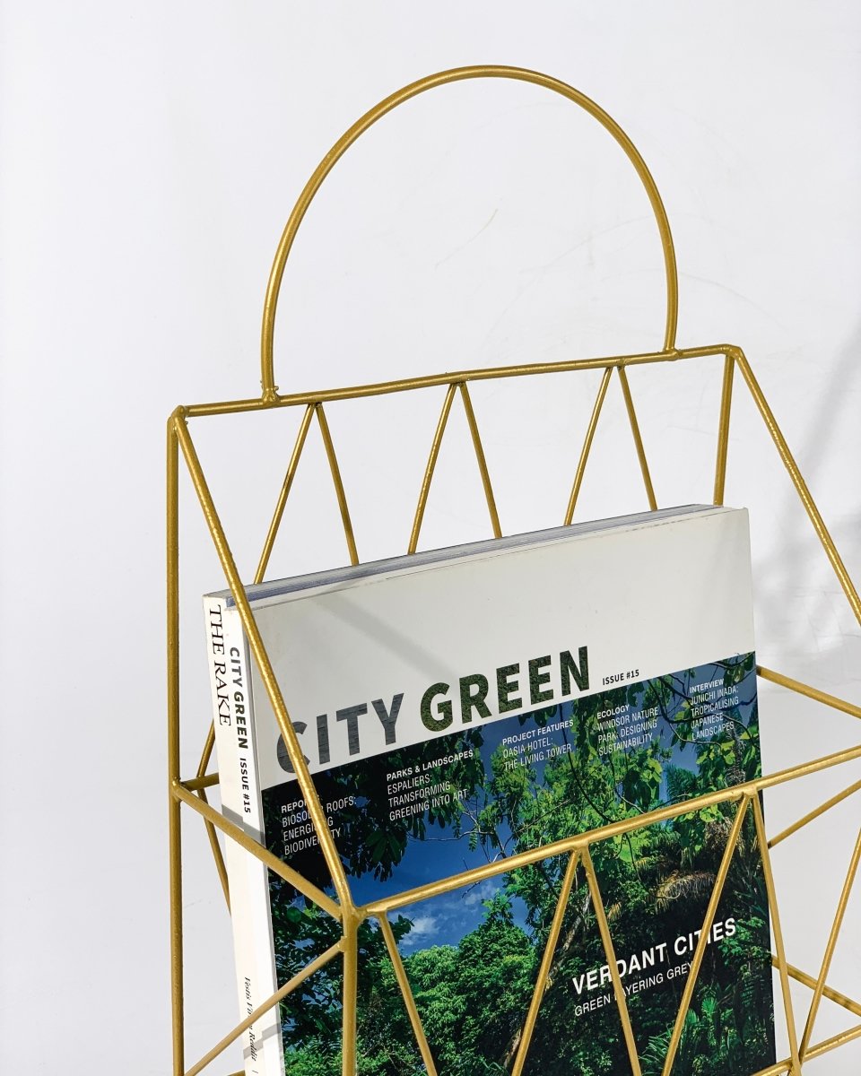 Gold Magazine rack - Online Plant Delivery Singapore