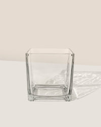 Krystal Glass Cube Planter (Hydro Friendly) - small - Pot - Tumbleweed Plants - Online Plant Delivery Singapore