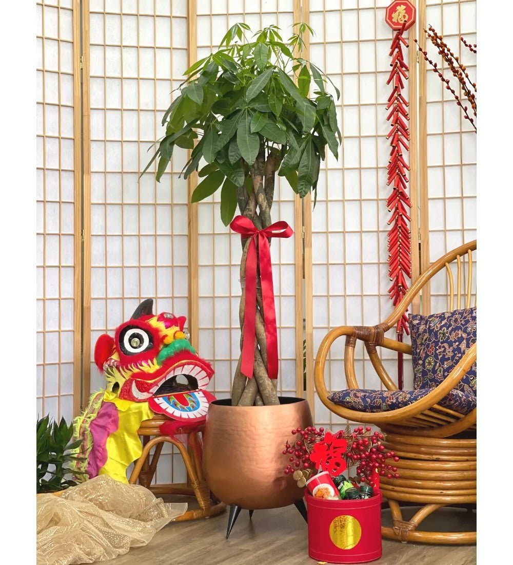 Chinese New Year Ornaments 2024 CNY Artificial Flower Bucket