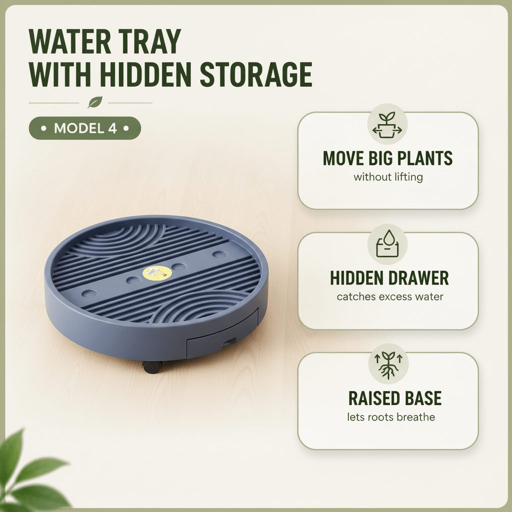 Plant Trolley Tray with Wheels - Plant Accessories - 5282075949756 - Tumbleweed Plants - Online Plant Delivery Singapore