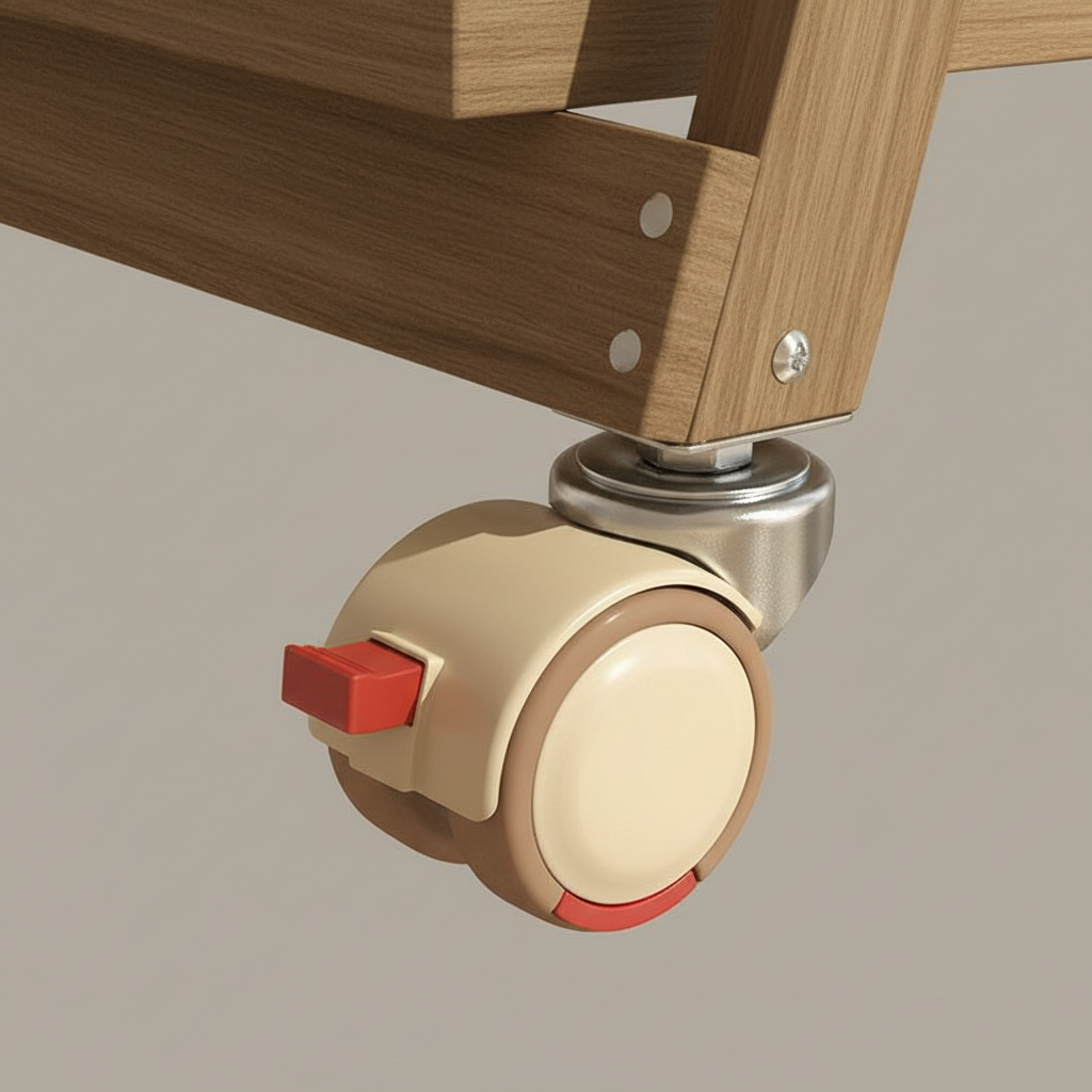 Foldable Wooden Plant Rack - lockable 360° caster wheels