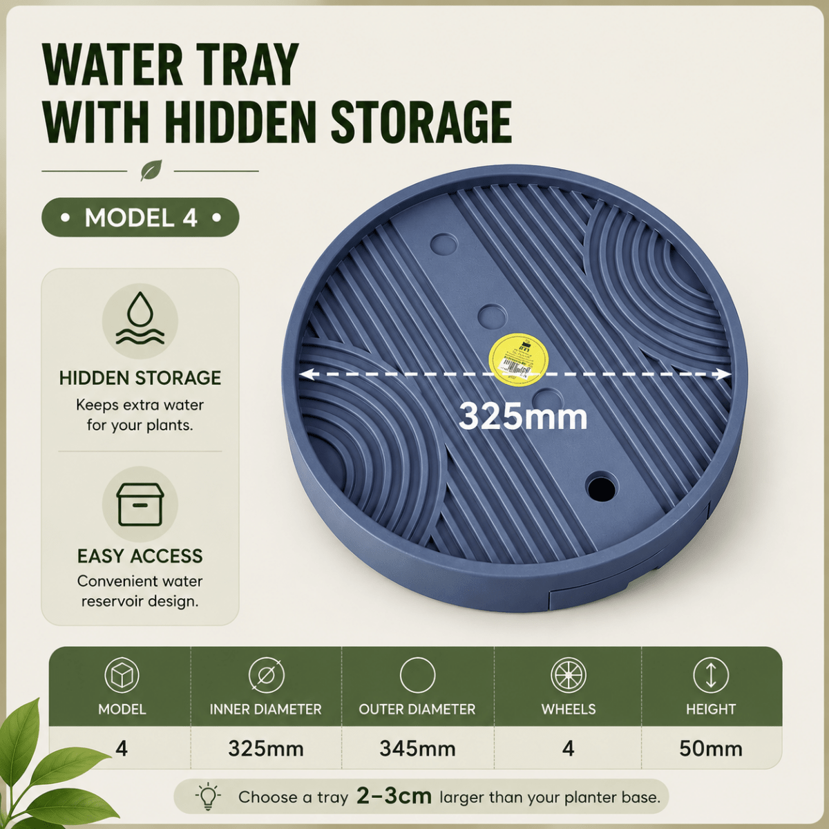 Plant Trolley Tray with Wheels - Plant Accessories - 5282075949753 - Tumbleweed Plants - Online Plant Delivery Singapore