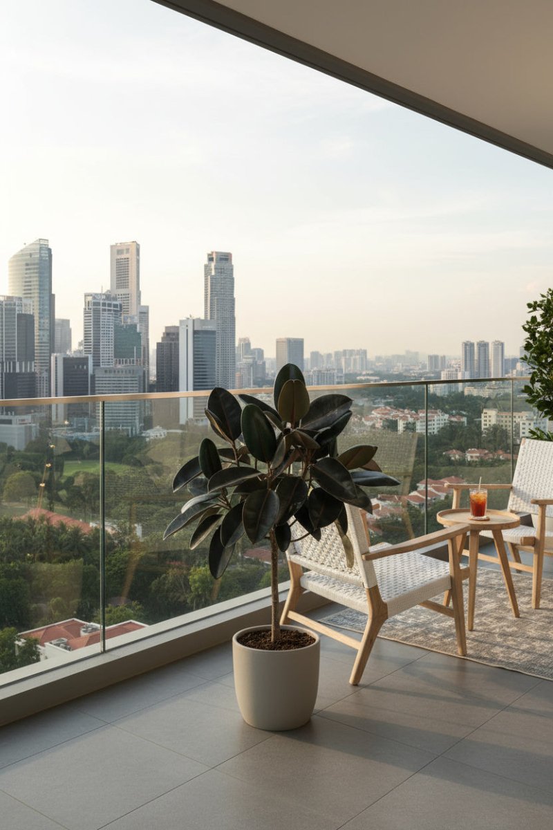 Ficus Elastica - Rubber Tree - Potted plant - POTT - RUBB - GRW - 1915 - Tumbleweed Plants - Online Plant Delivery Singapore