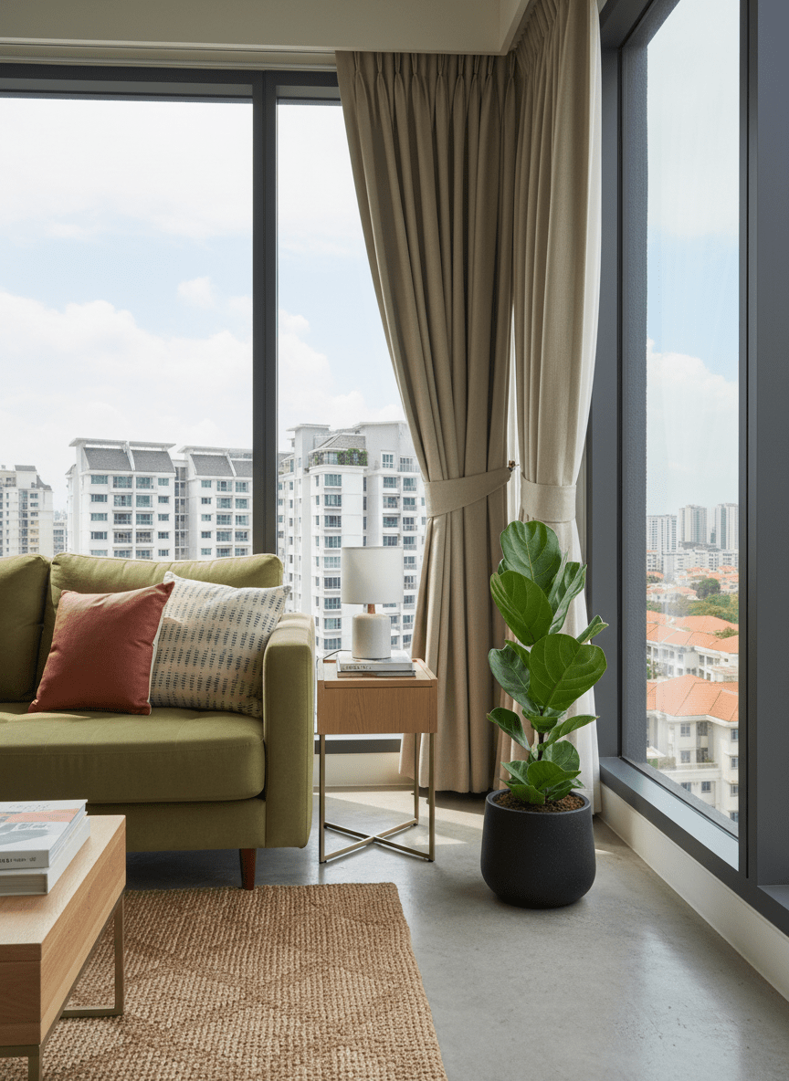 Large Ficus Lyrata - Potted plant - POTT-LARG-GRW-5749 - Tumbleweed Plants - Online Plant Delivery Singapore