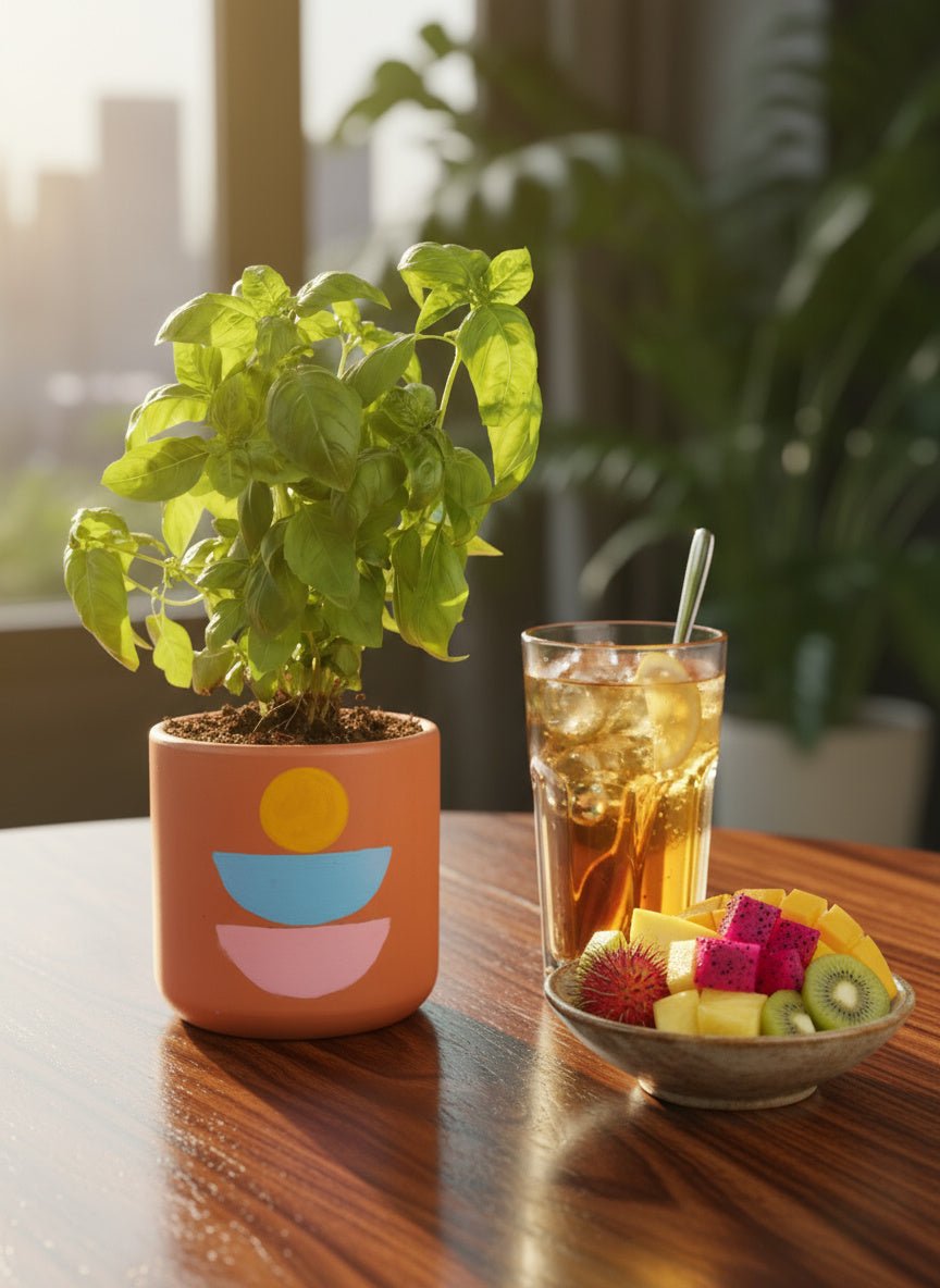 Sweet Basil Plant - Potted plant - POTT-SWEE-GRW-5647 - Tumbleweed Plants - Online Plant Delivery Singapore