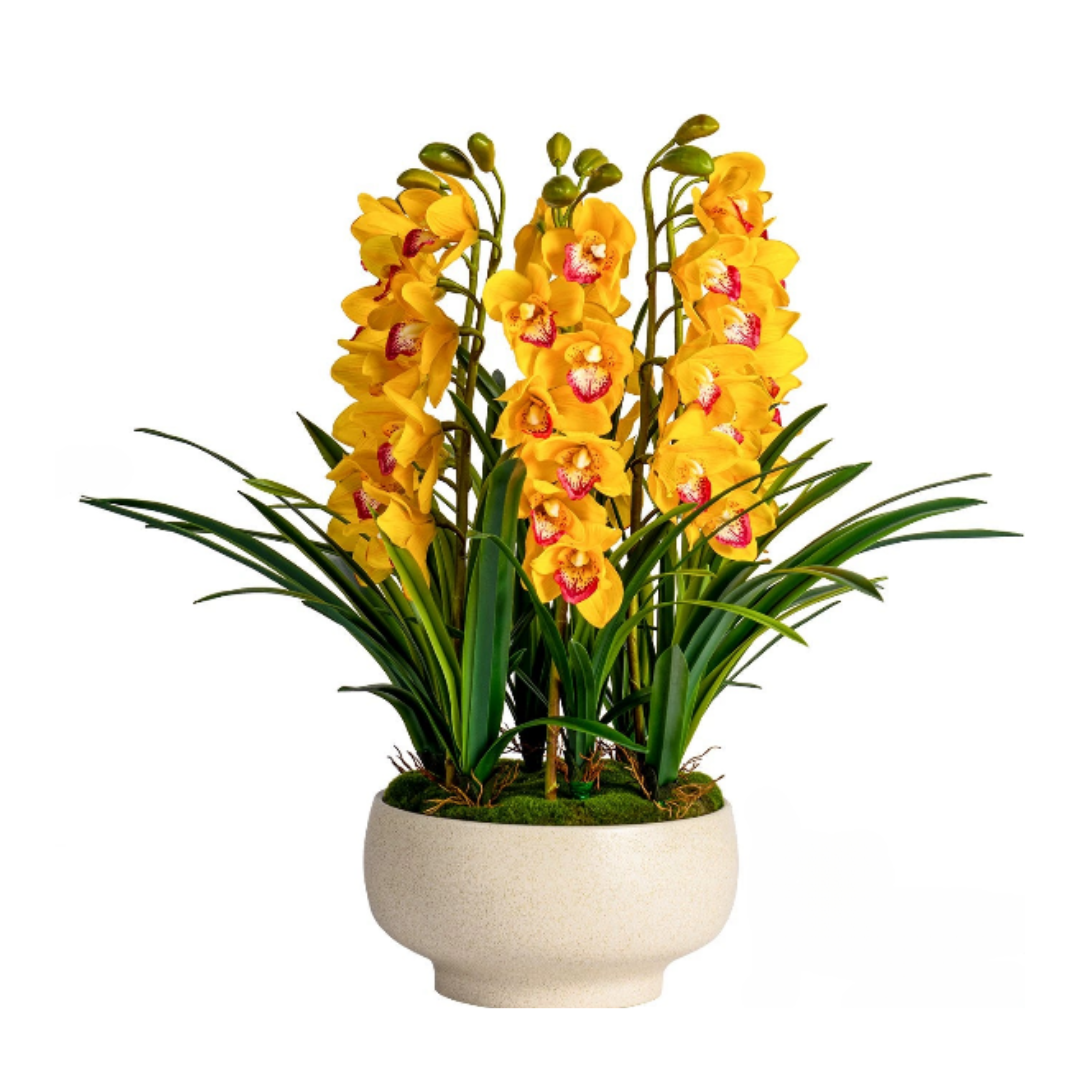 Cymbidium Flowers Arrangement (Faux)