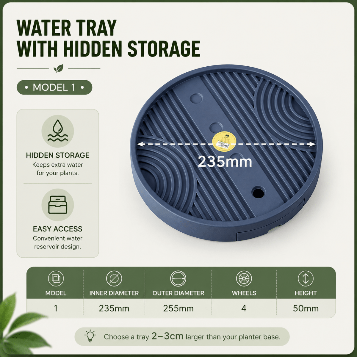 Plant Trolley Tray with Wheels - Plant Accessories - 5282075949744 - Tumbleweed Plants - Online Plant Delivery Singapore