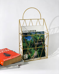Gold Magazine rack - Home Decor - Tumbleweed Plants - Online Plant Delivery Singapore