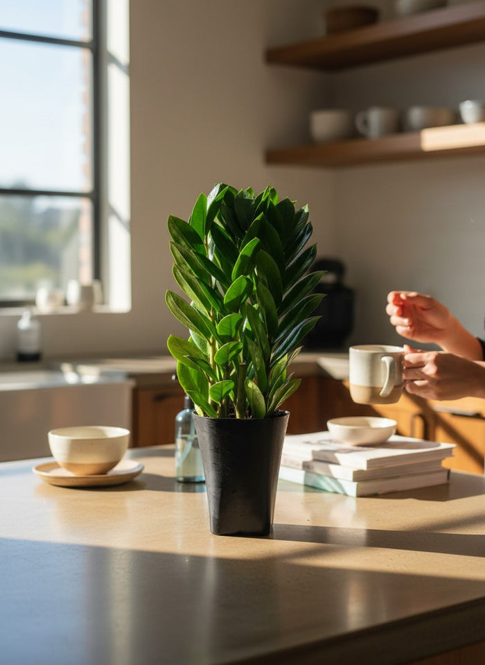 Little ZZ Plant in Self Watering Planter