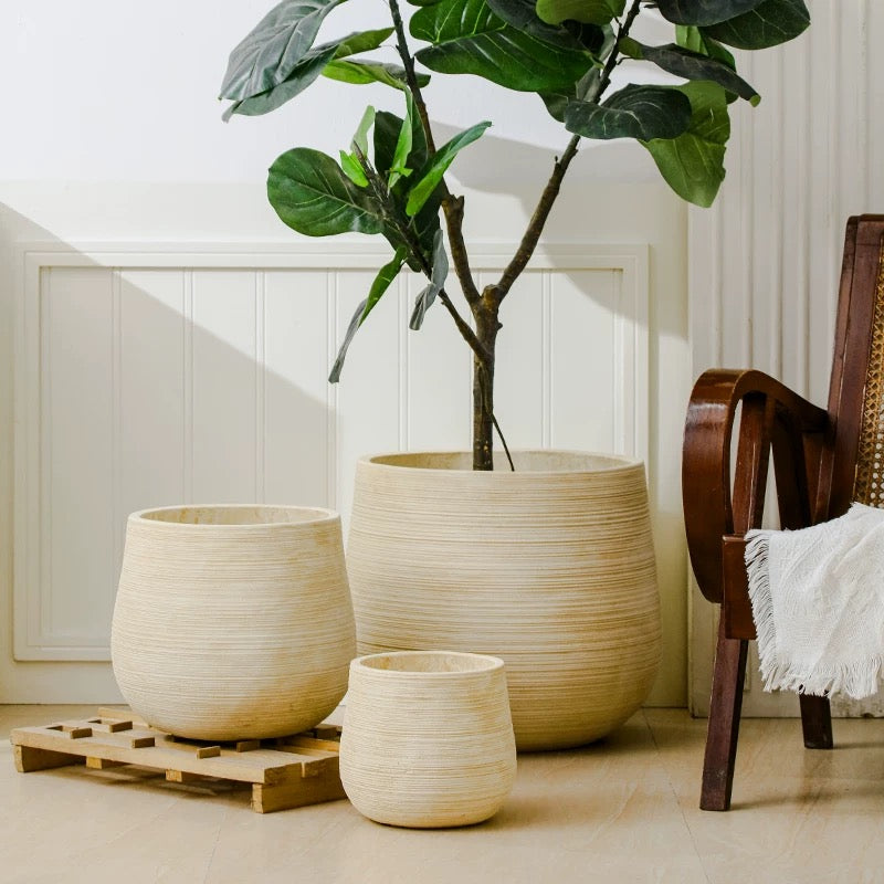 XL Stripes Tulip Pot