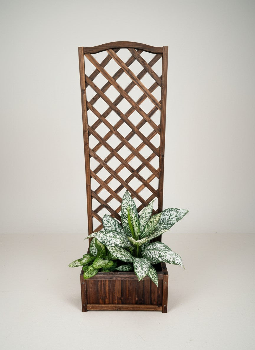 Second Chance: Wooden Planter Box with Trellis