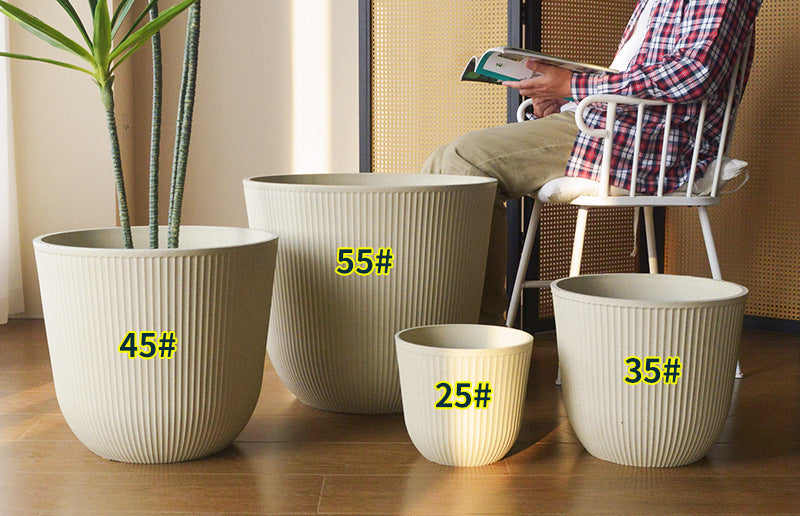 Scandi Rib Cloudstone Pot – XL