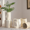 White Rustic Wave Pot