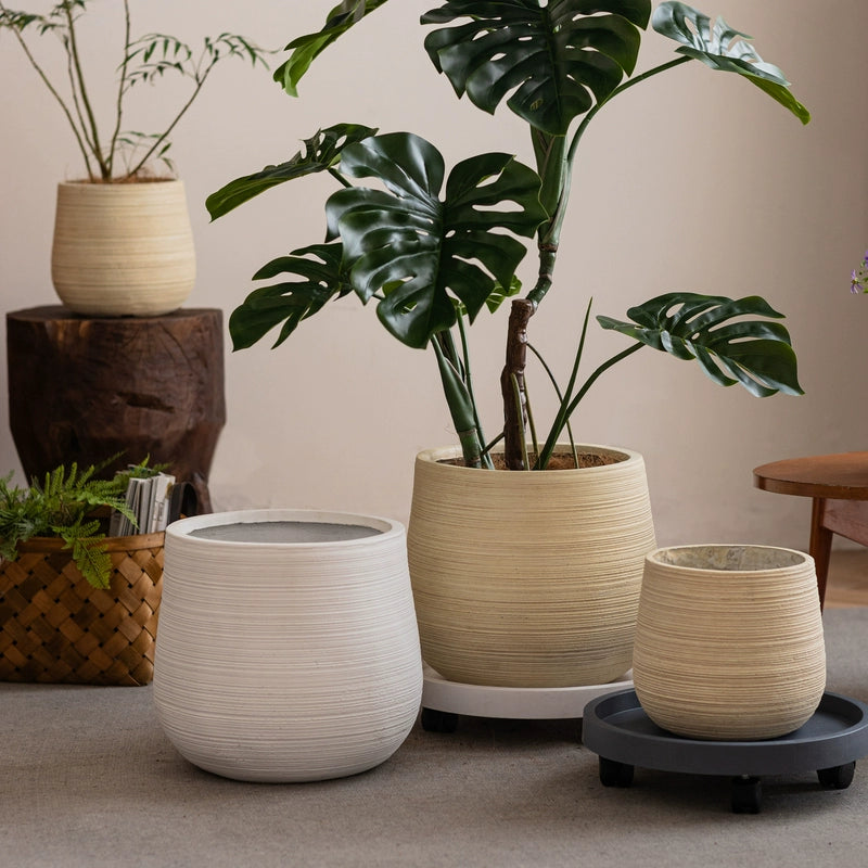 XL Stripes Tulip Pot