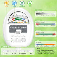 4-in-1 Watering Meter (Moisture,Light,Soil PH,Nutrient)