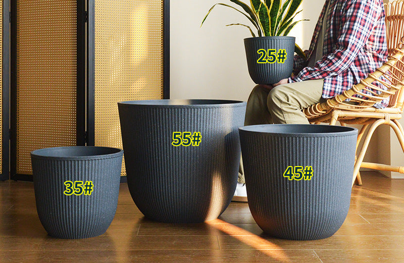 Scandi Rib Cloudstone Pot – XL