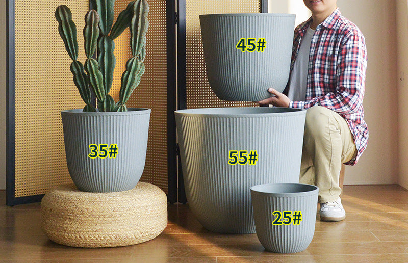 Scandi Rib Cloudstone Pot – XL