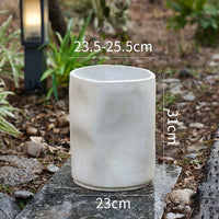White Rustic Wave Pot