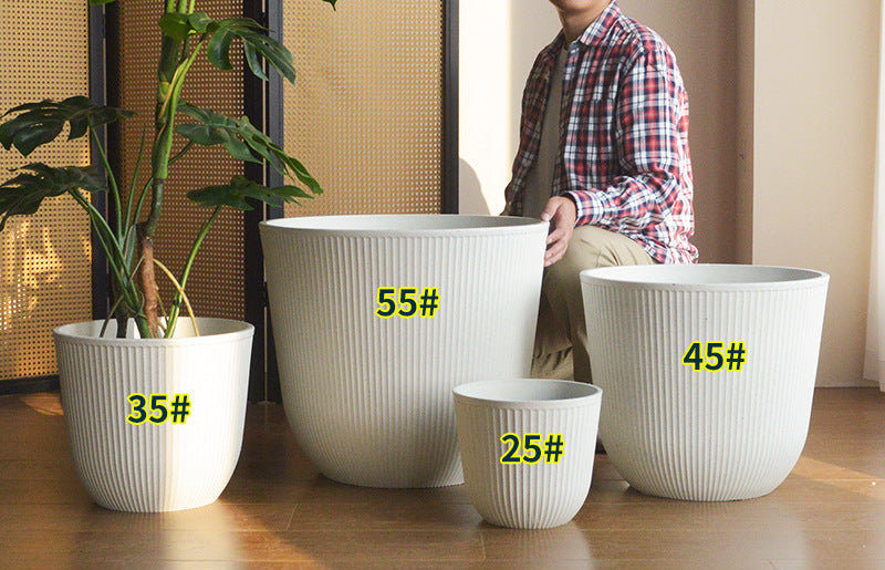 Scandi Rib Cloudstone Pot – XL