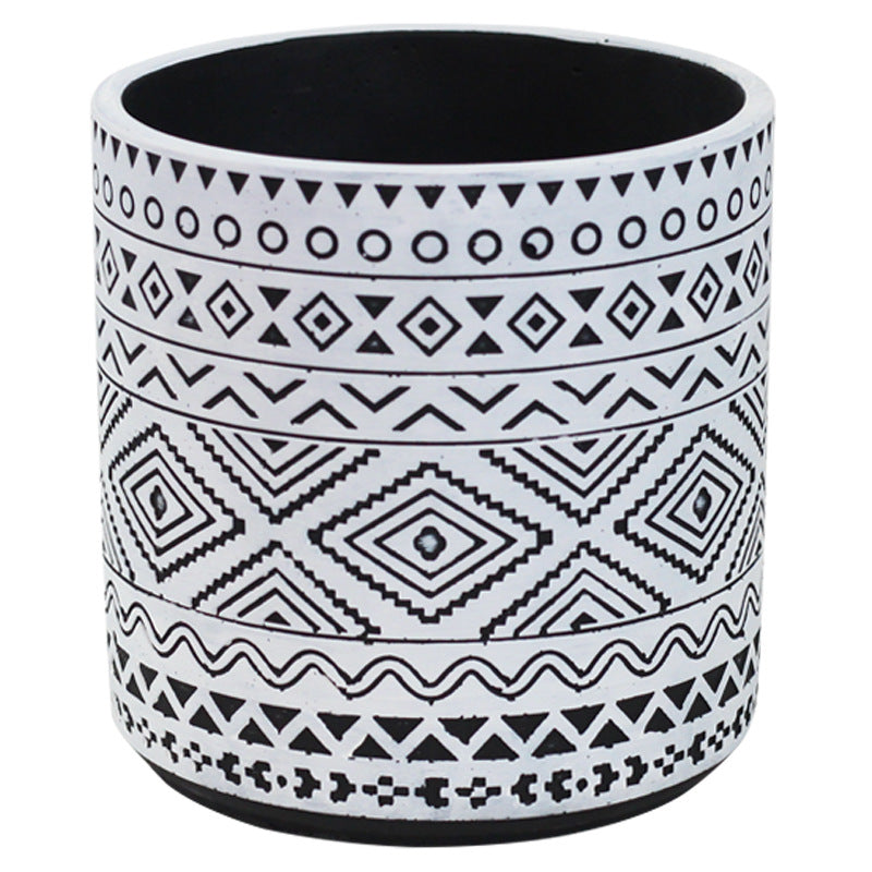 Aztec Cement Pot