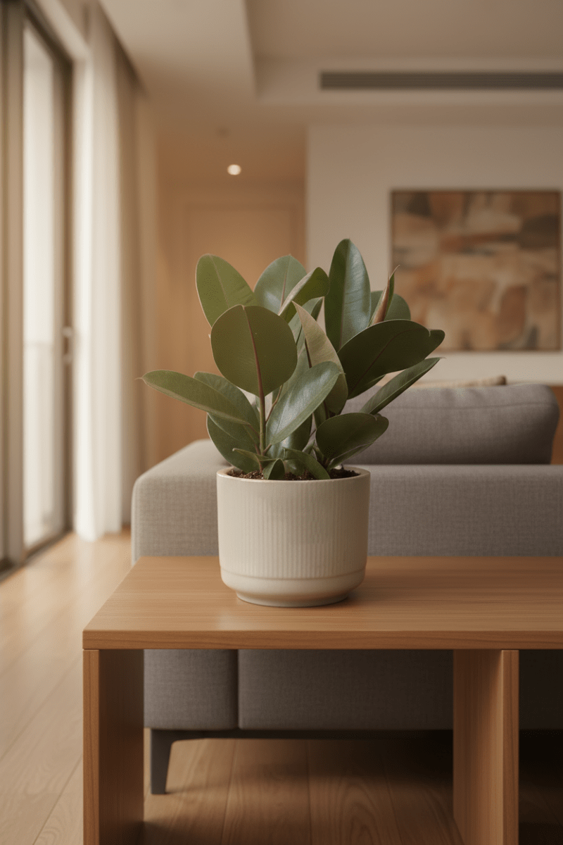 Rubber Plant Burgundy - Potted plant - POTT - RUBB - GRW - 7454 - Tumbleweed Plants - Online Plant Delivery Singapore