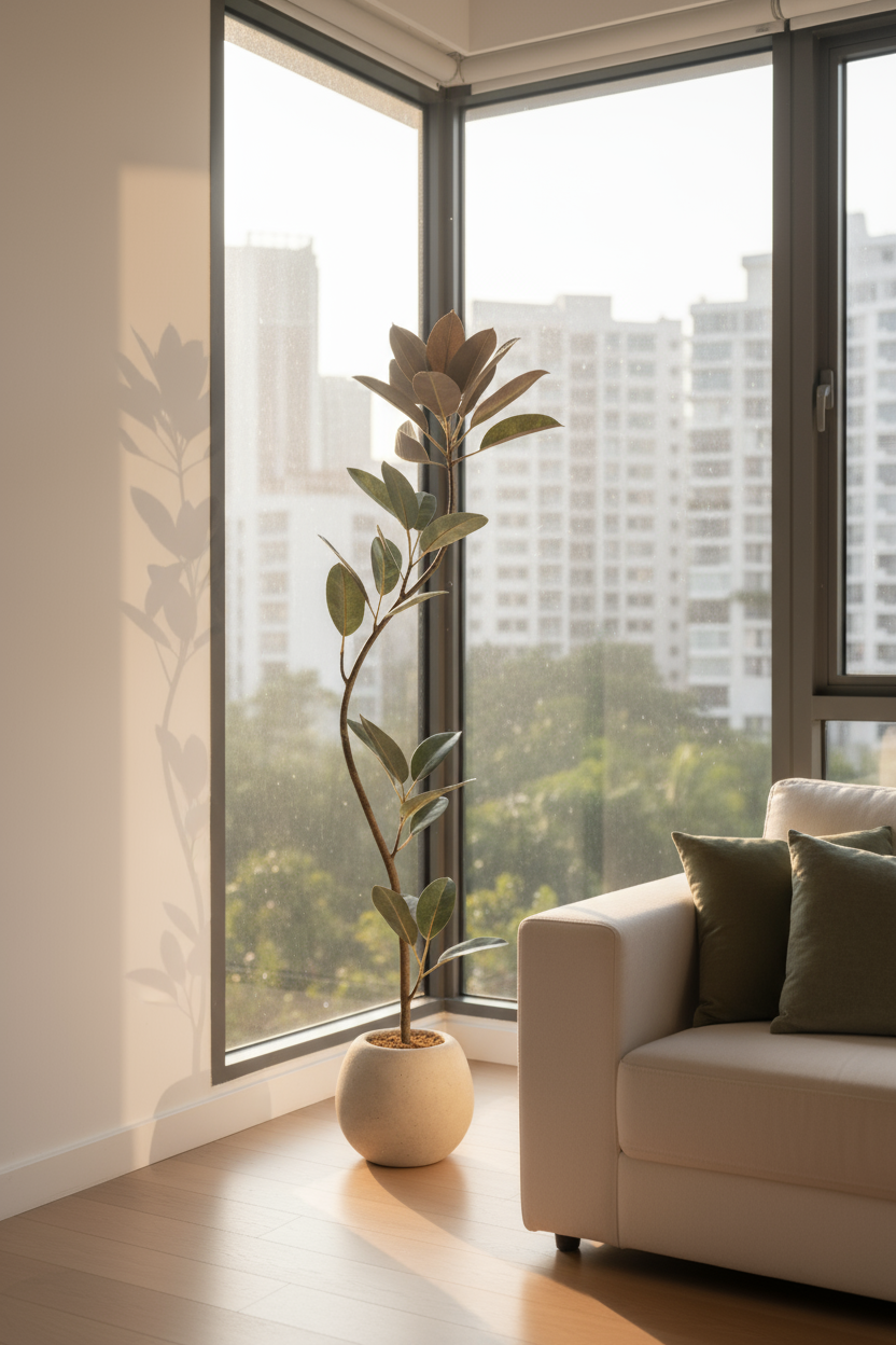 Rubber Tree 1.7m (Life-like Artificial) - Potted plant -  Tumbleweed Plants