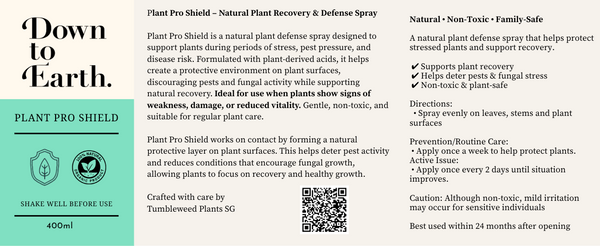 Down To Earth. Plant Pro Shield